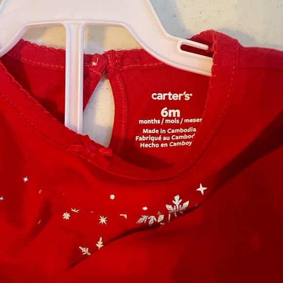 Carter's Red and Black Matching Set with Snowflake Design - Picture 3 of 3